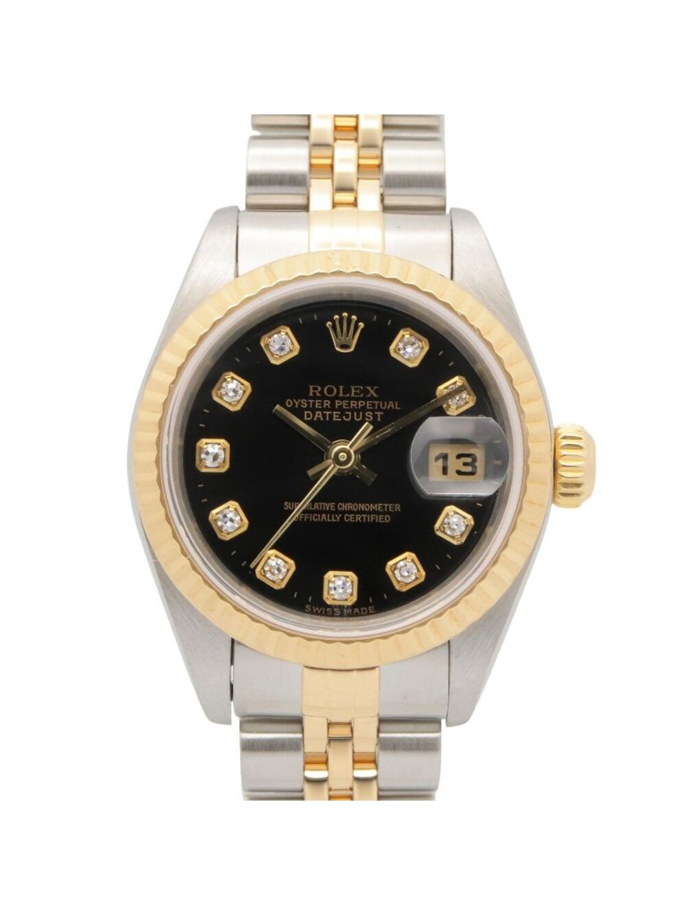 Rolex Datejust Diamond P Number BK NP 18k Stainless Steel